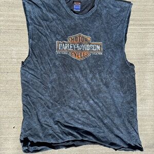 Harley-Davidson Black Sleeveless Men's Shirt